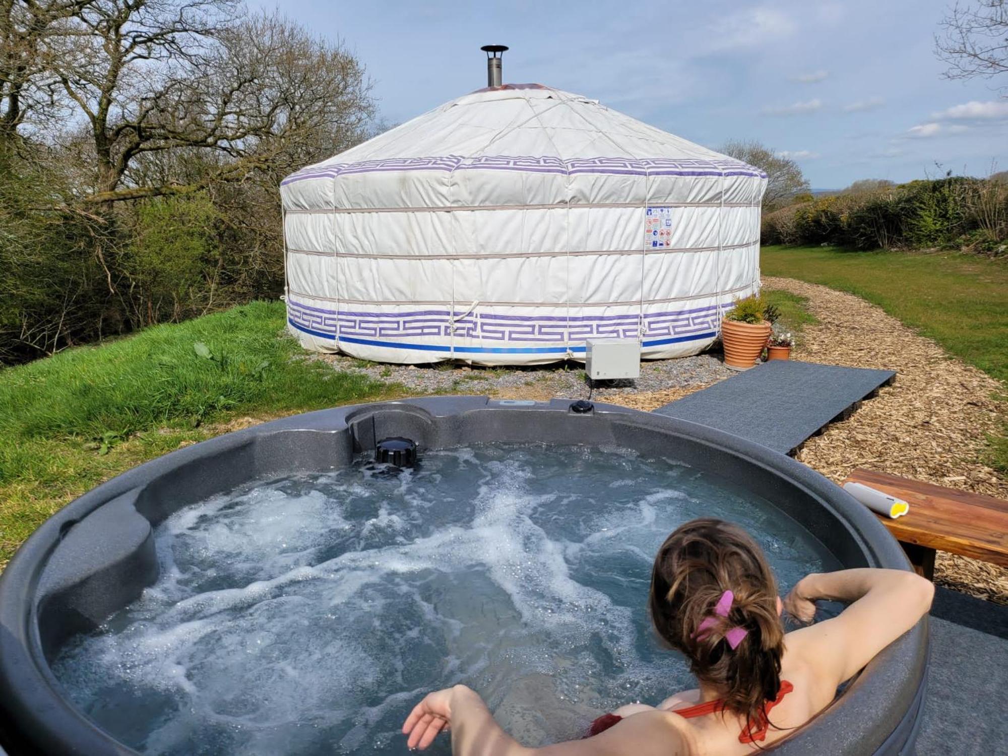 Gilfach Gower Farm Luxury Yurt With Hot Tub Hotel Ammanford Kültér fotó